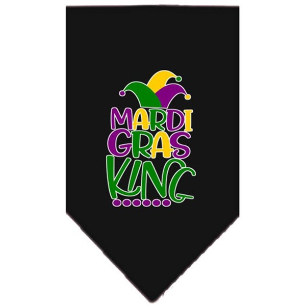 Mirage Pet Products Mardi Gras King Screen Print Mardi Gras BandanaBlack Small 66-449 SMBK